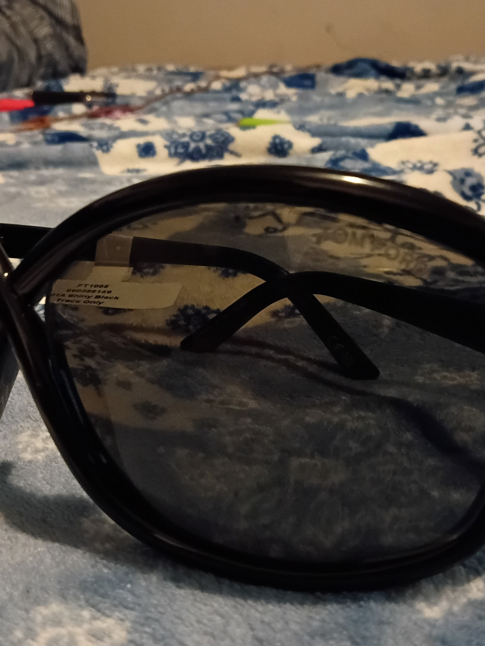 Tom Ford Black Sunglasses with Dark Gray Lenses